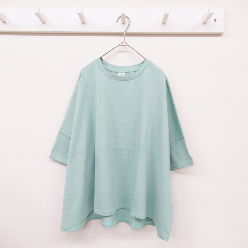 NOUVELLES DU PARADIS トロワ天竺ワイドTシャツ/Mint31 【日本製】